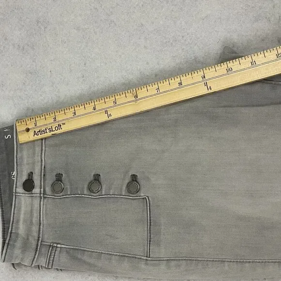 White House Black Market Jeans Womens Size 6S Gray Skinny Ankle Side Zip Stretch - Picture 8 of 12
